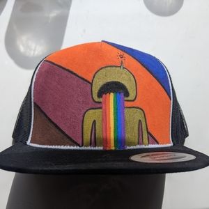 Rainbow robot hat